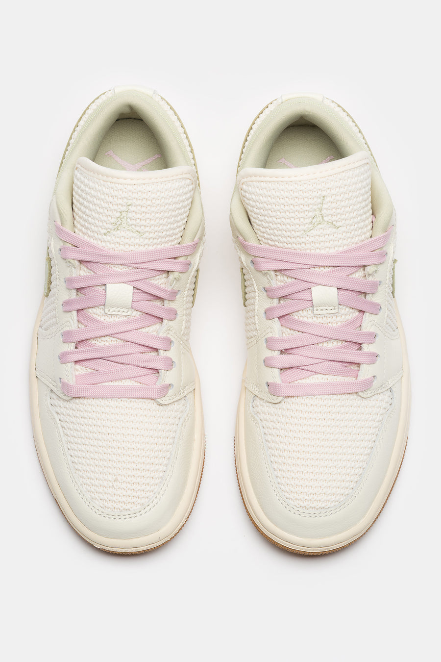 Air Jordan 1 Low SE Sneaker in Sail/Iced Carmine/Olive Aura/Pearl White