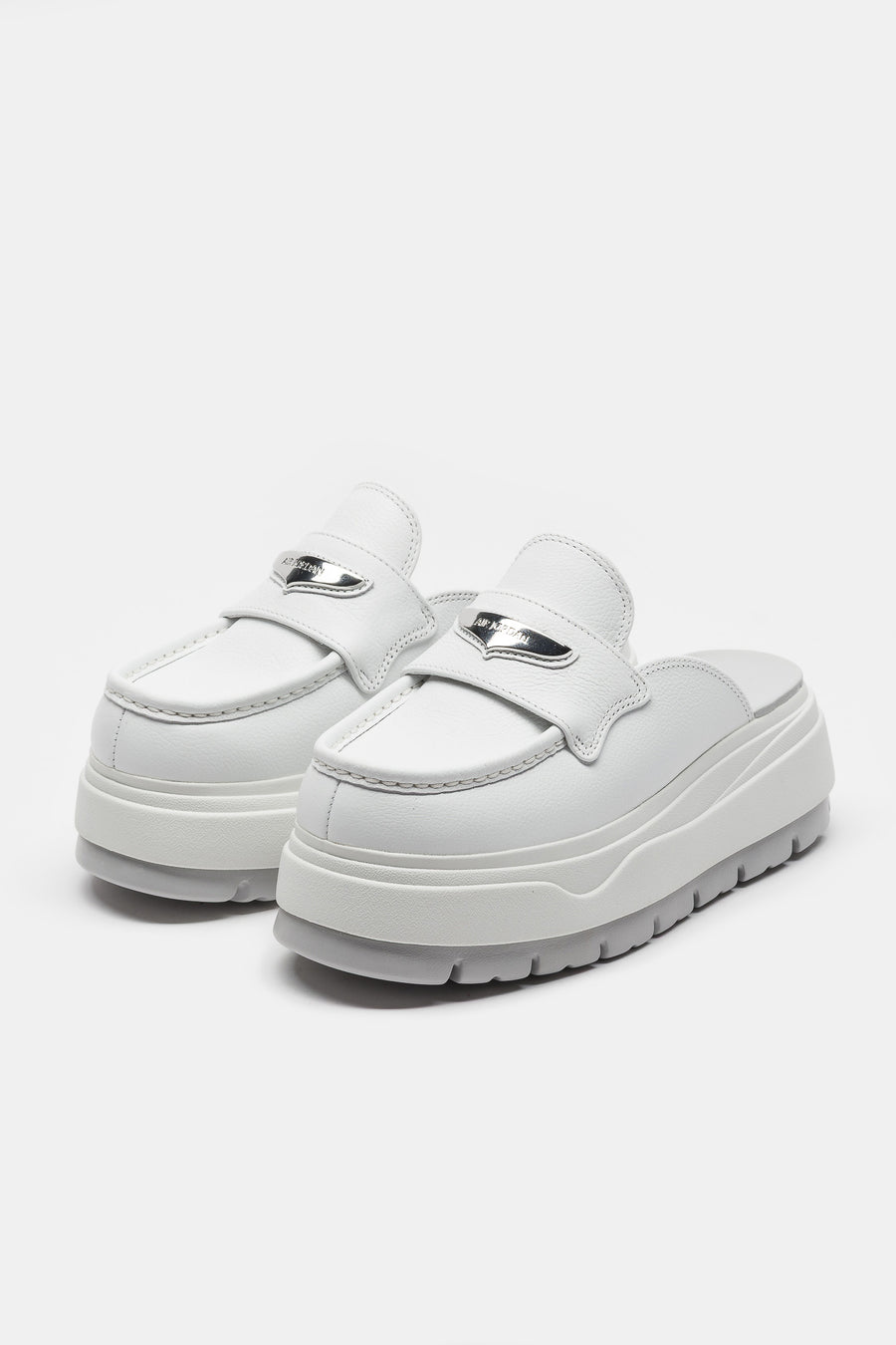 Air Jordan Mule Sneaker in Summit White/Metallic Silver/Vast Grey