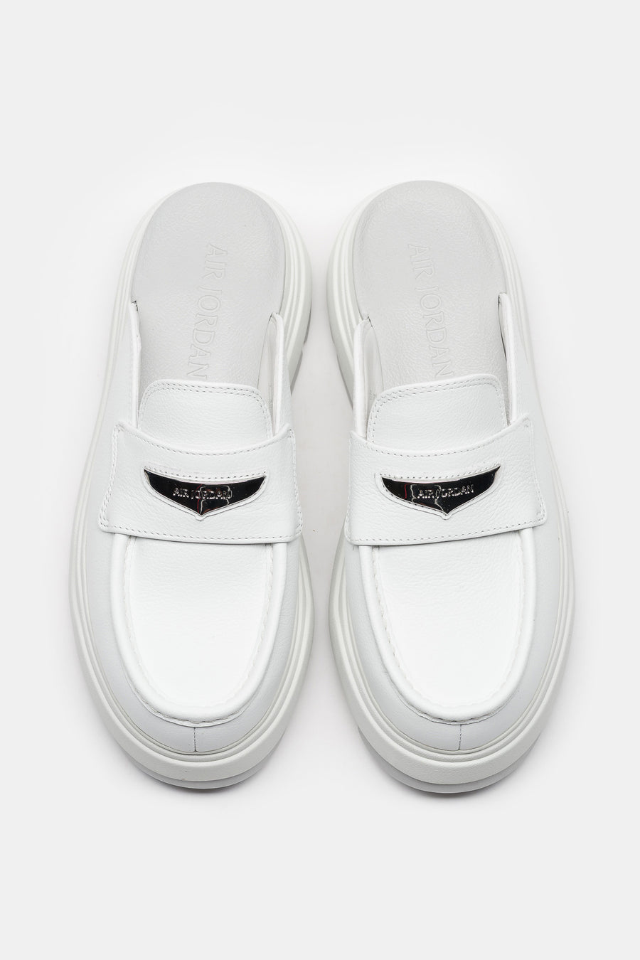 Air Jordan Mule Sneaker in Summit White/Metallic Silver/Vast Grey