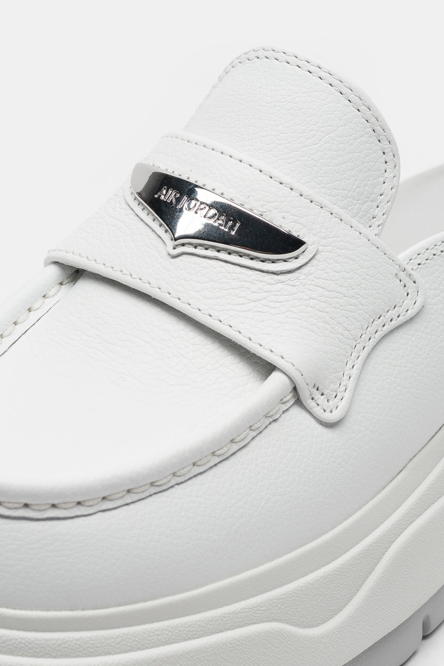Air Jordan Mule Sneaker in Summit White/Metallic Silver/Vast Grey