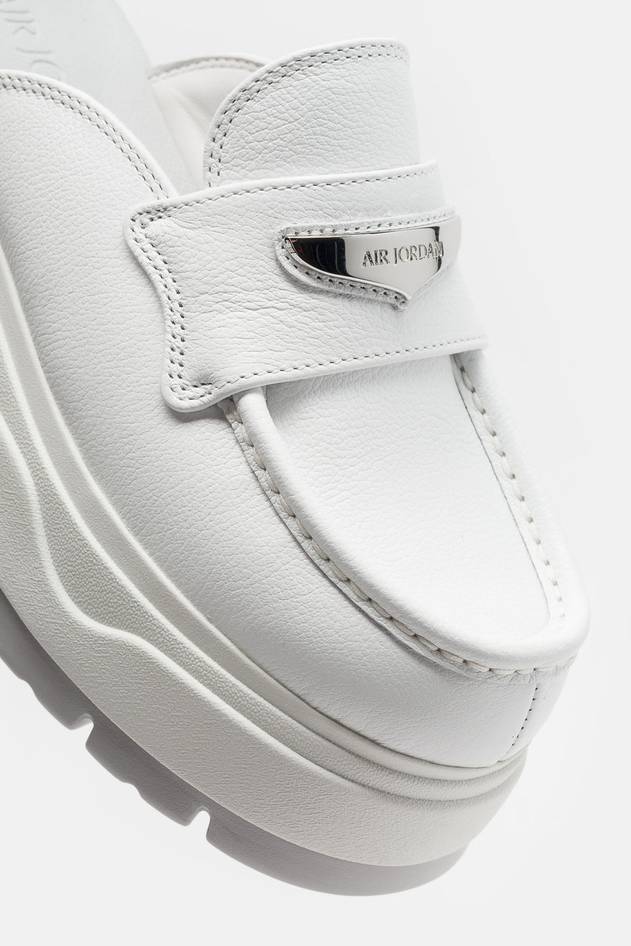 Air Jordan Mule Sneaker in Summit White/Metallic Silver/Vast Grey