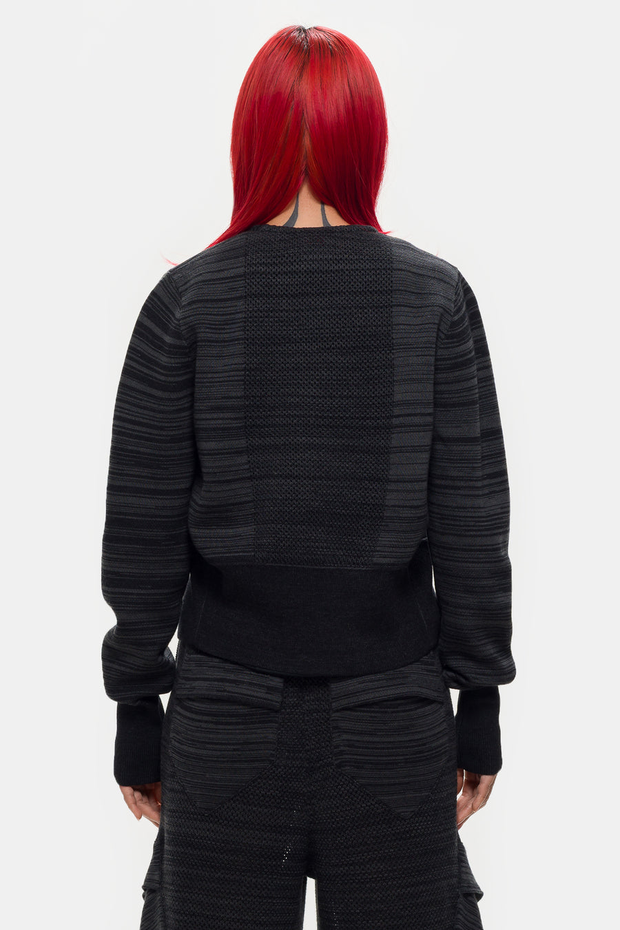 Jordan Téla Knit Cardigan in Dark Smokey Grey/Black - Notre