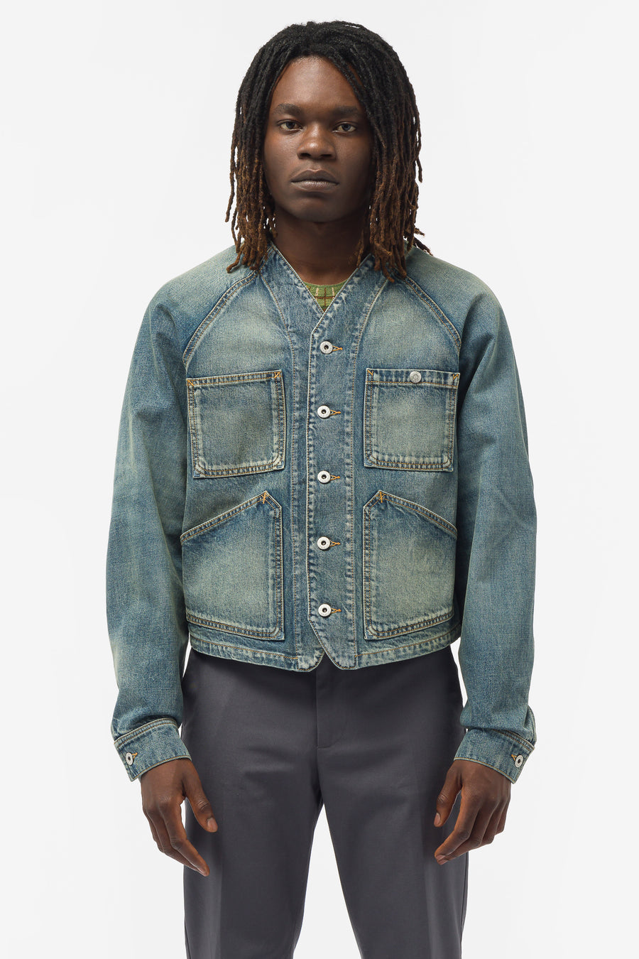 KENZO Denim Workwear Jacket in Blue for Men