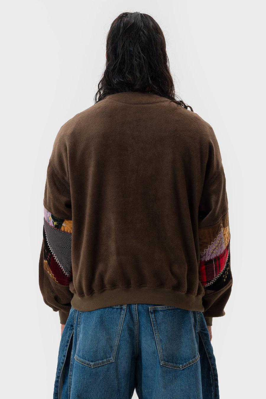 Khoki Quilt Fleece Pullover in Khaki - Notre