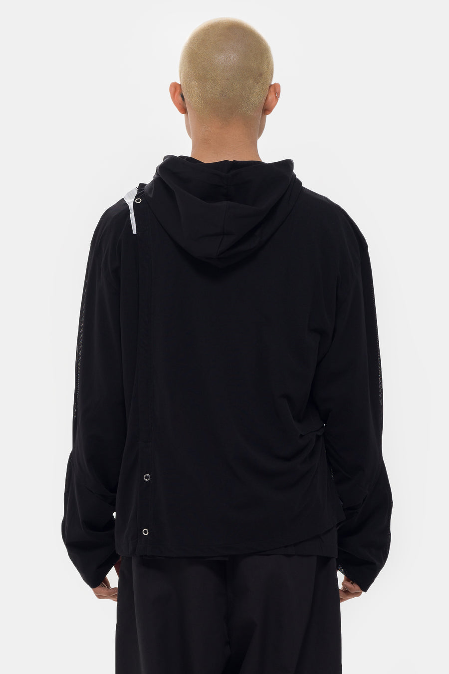Inex Hooded Top in Black - Kiko Kostadinov