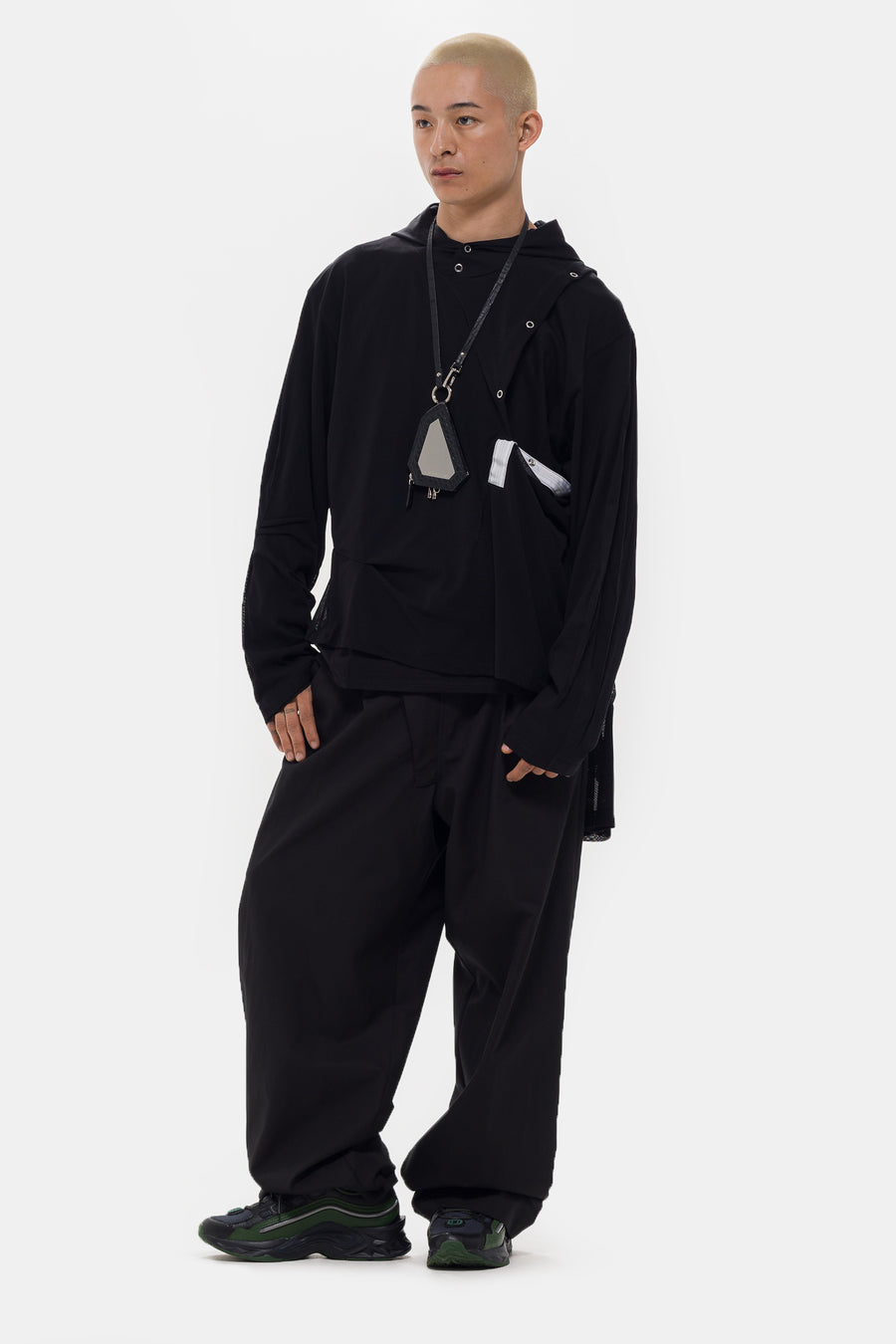 Inex Hooded Top in Black - Kiko Kostadinov