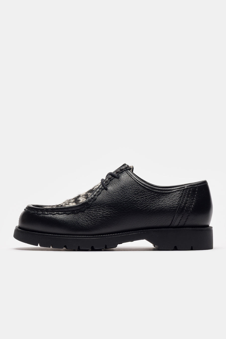 Kleman Padrini Moc Toe Shoe in Black/Beige - Notre