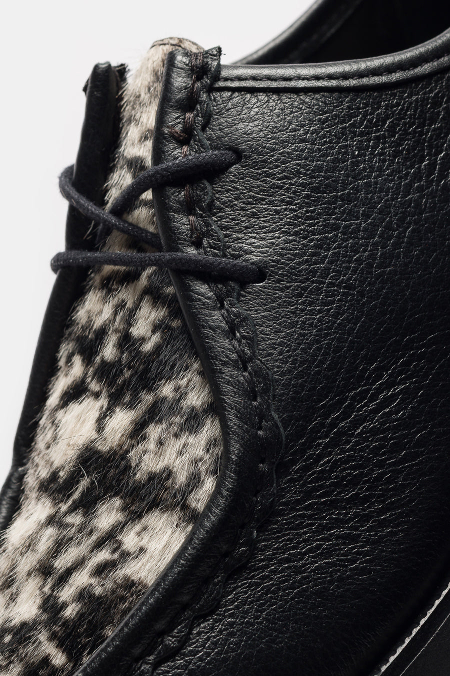 Kleman Padrini Moc Toe Shoe in Black/Beige - Notre