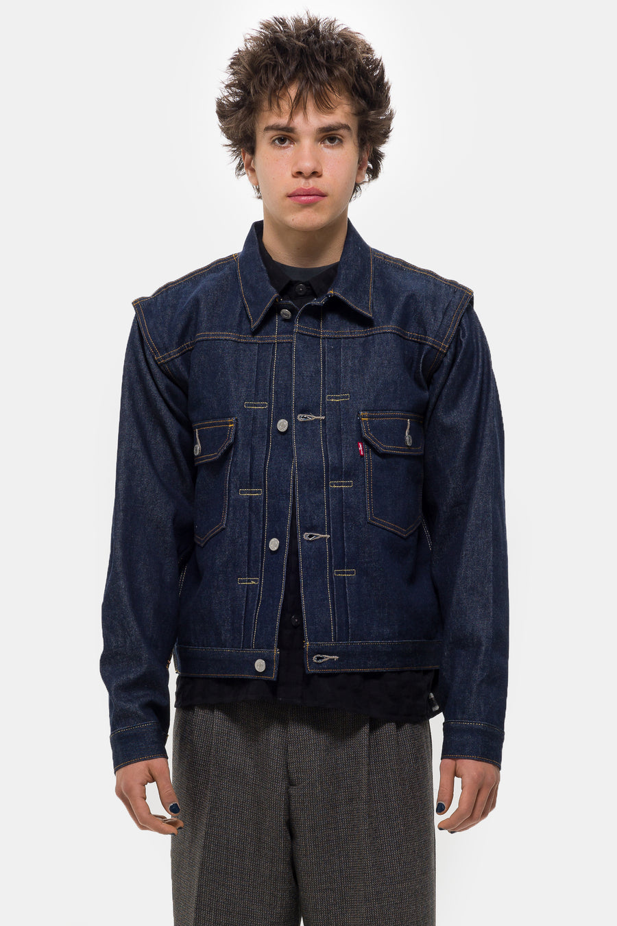 誕生日プレゼント Undercover Pinnacle Type II Trucker Jacket in Dark Wash ジャケット・アウター