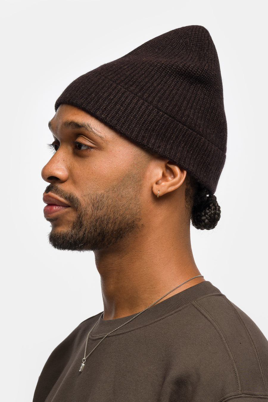 Bump Beanie in Brown Melange