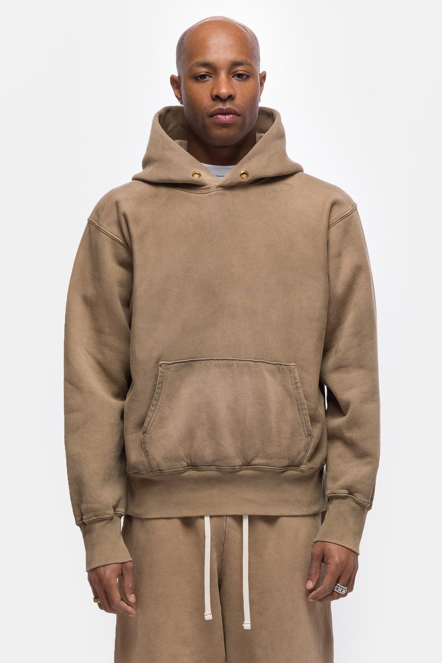 Cropped Hoodie in Roebuck Oil