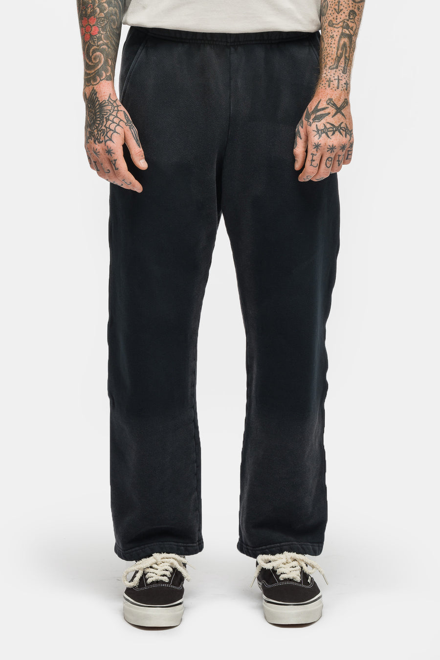 Les Tien Heavyweight Carpenter Workwear Pant in Vintage Faded Black - Notre