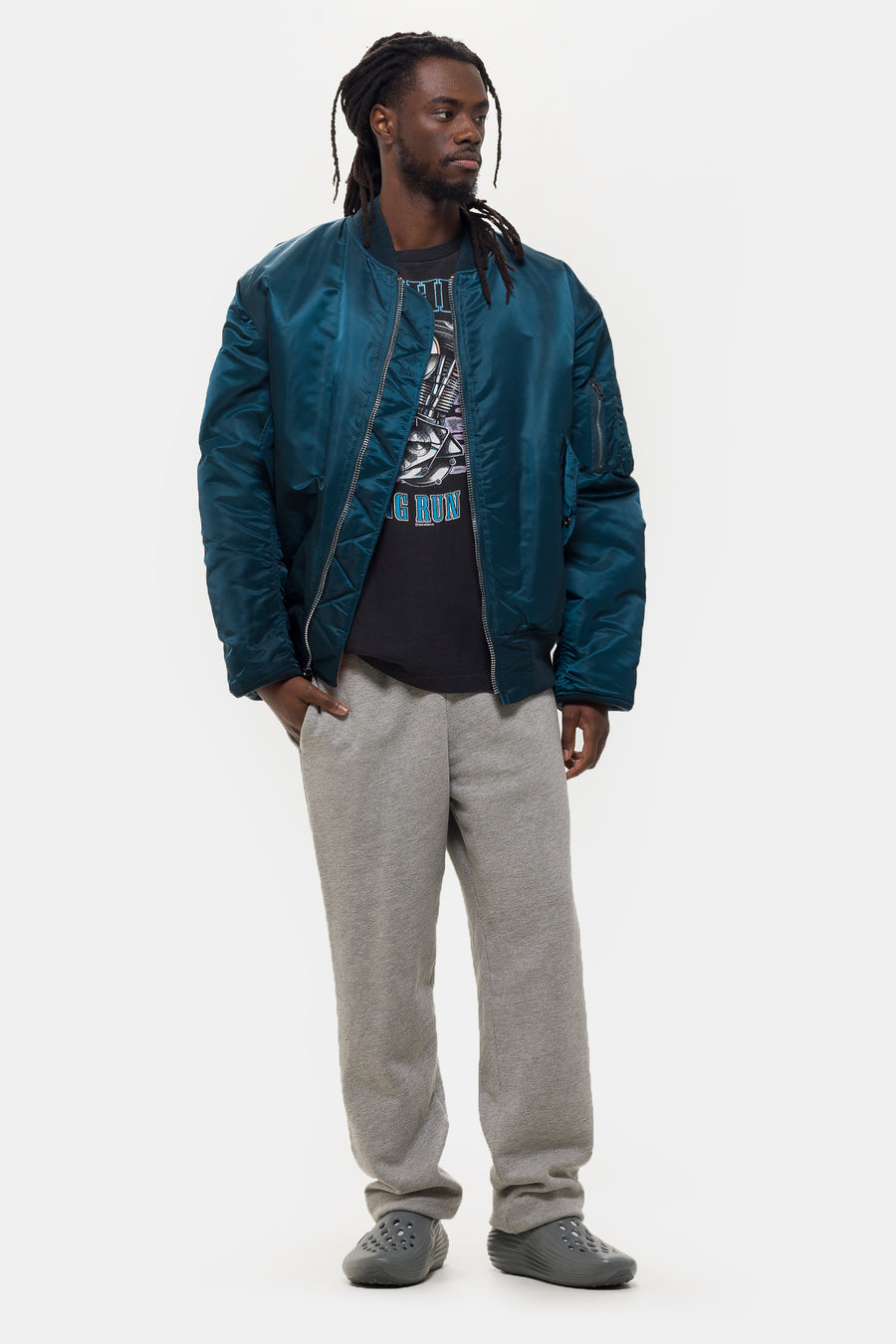 Les Tien Heavyweight Classic Sweatpant in Heather Grey - Notre