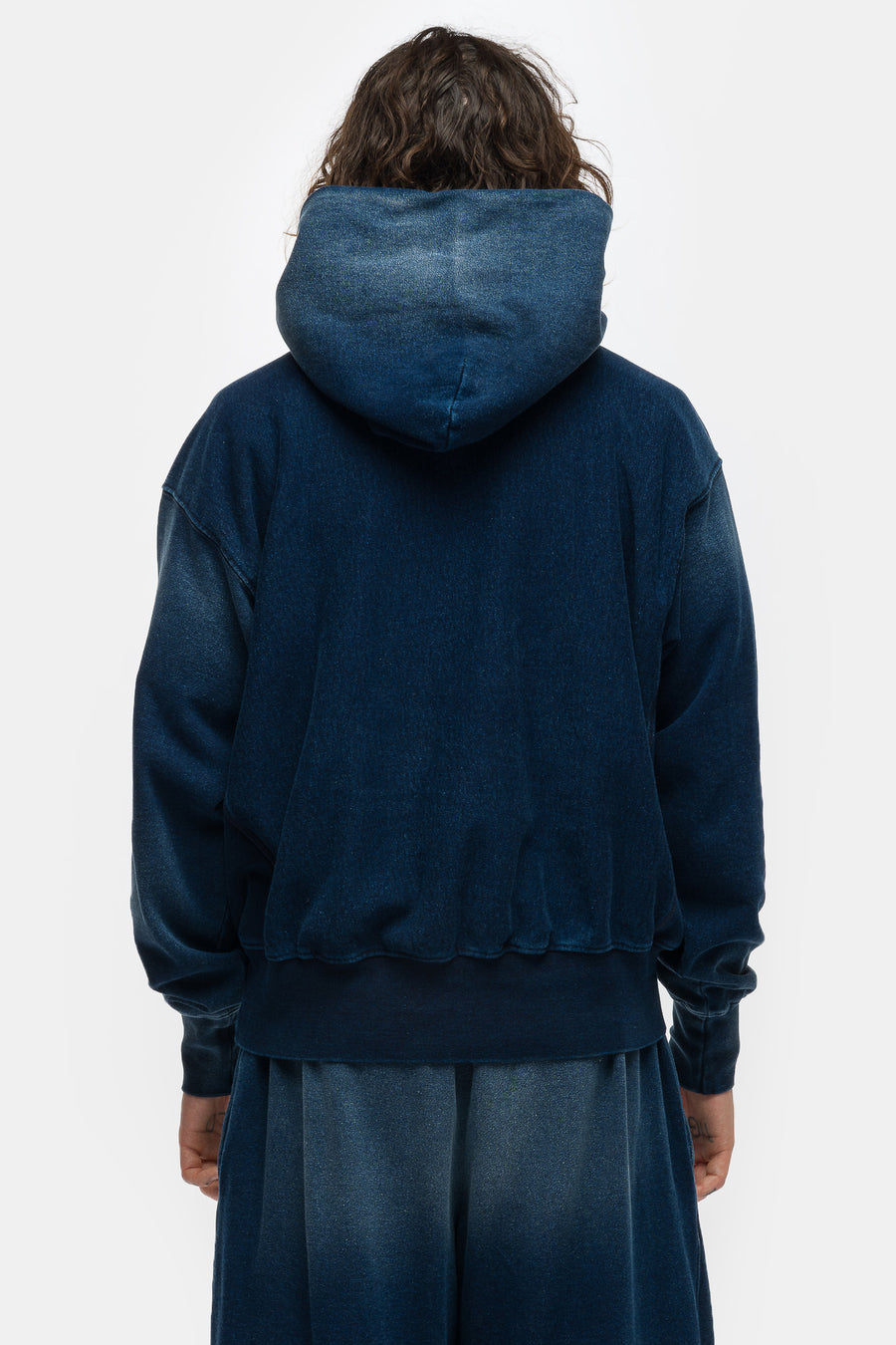 Les Tien Heavyweight Hoodie in Dark Denim - Notre