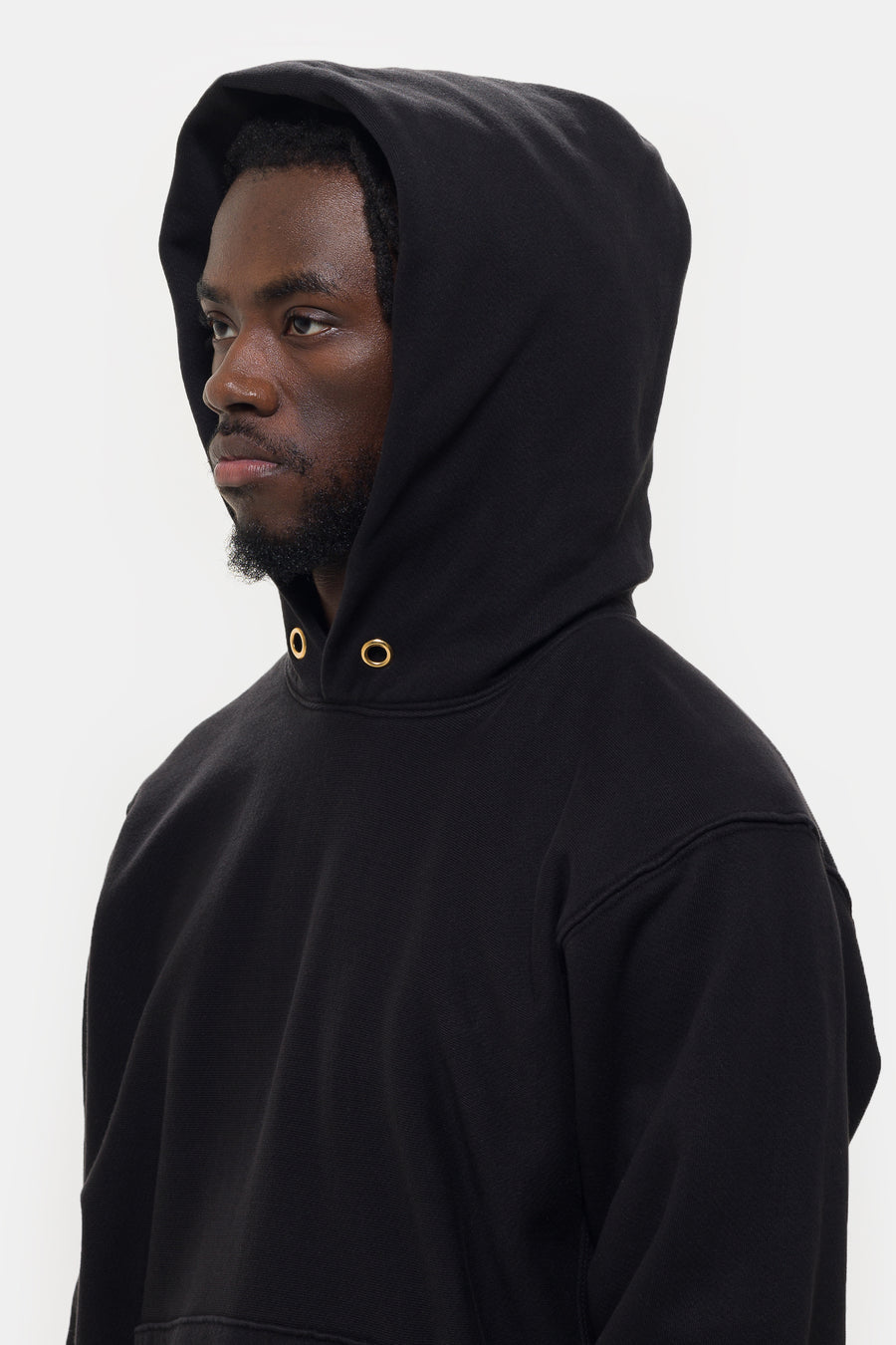 Les Tien Heavyweight Hoodie in Jet Black - Notre