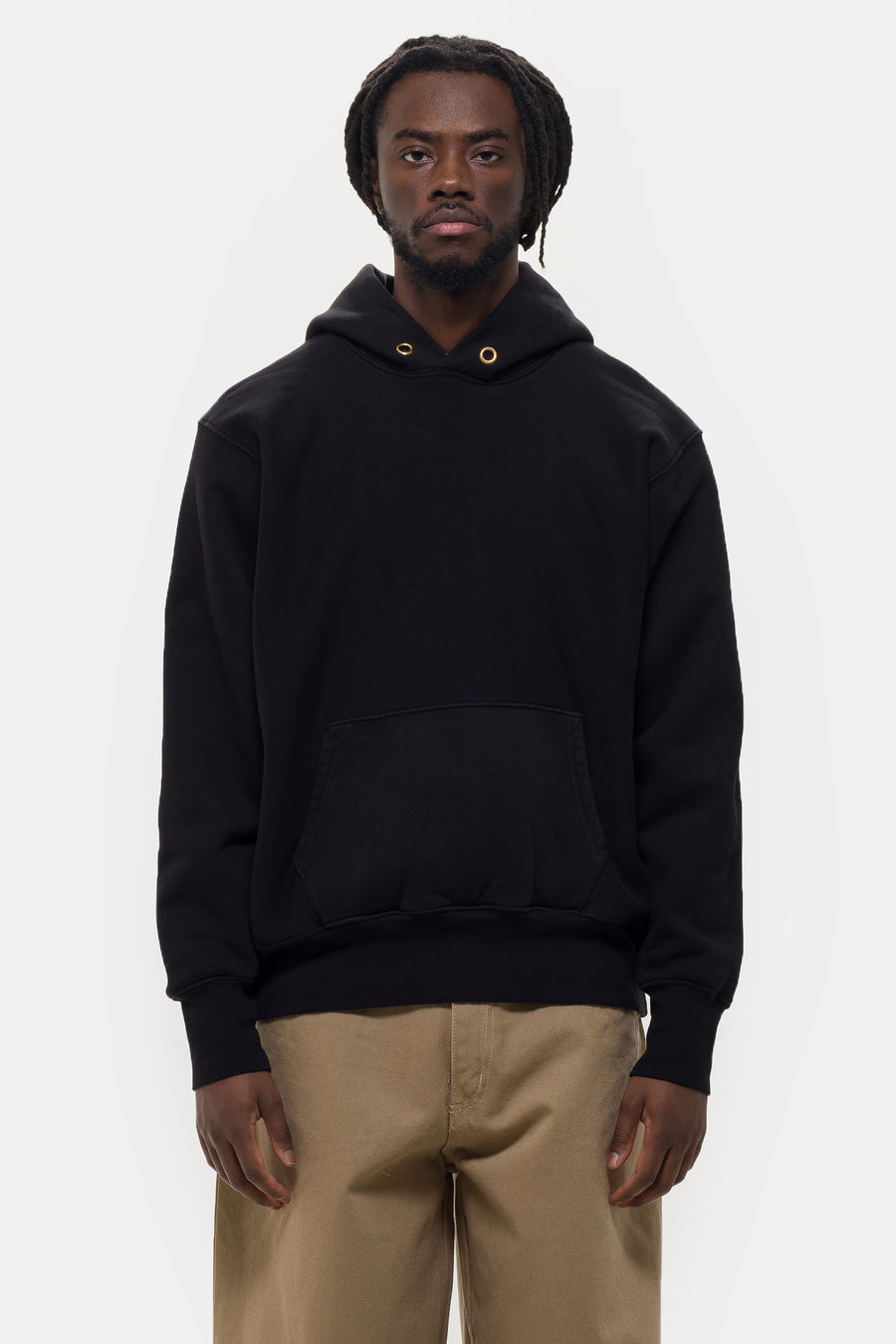 Les Tien Heavyweight Hoodie in Jet Black - Notre