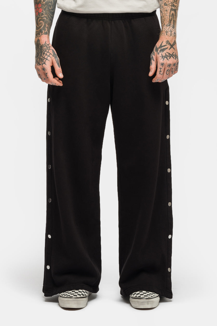 Les Tien Heavyweight Party Snap Pant in Jet Black - Notre