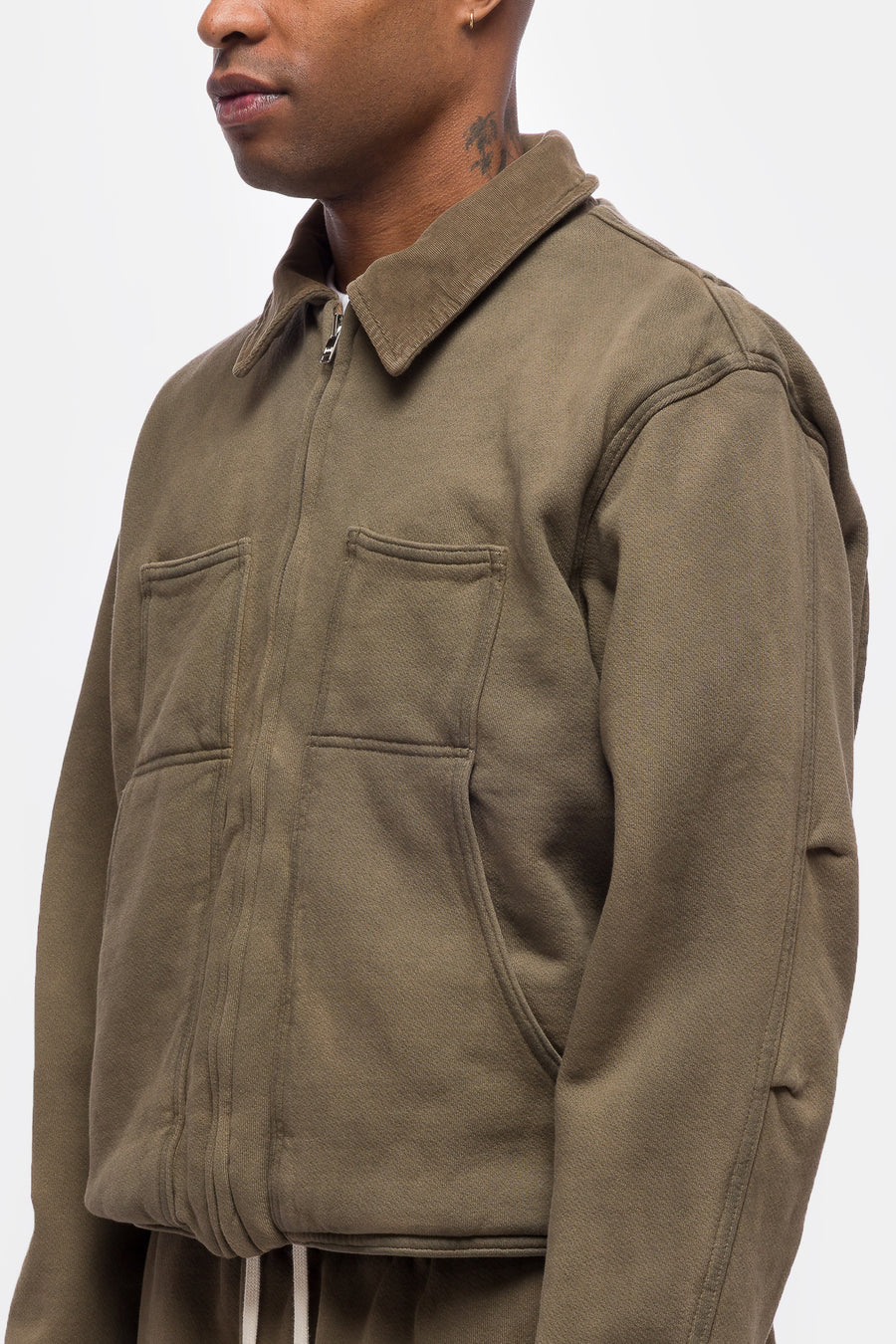 Heavyweight Utility Jacket in Aloe Oil