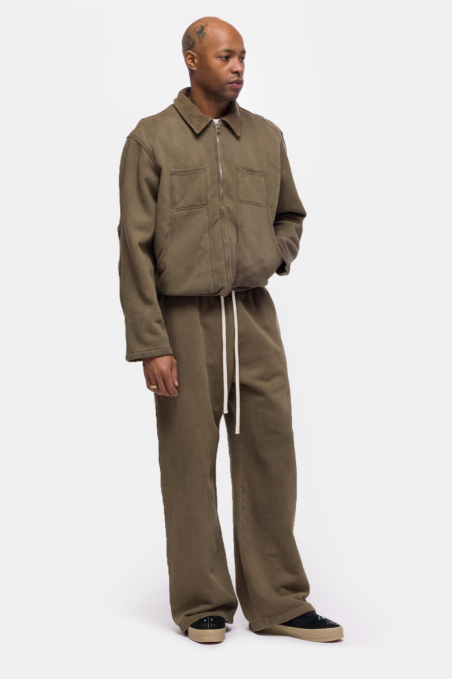 Heavyweight Utility Jacket in Aloe Oil