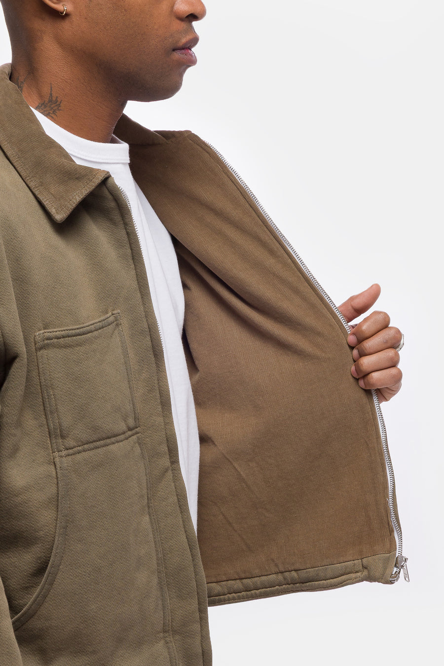 Heavyweight Utility Jacket in Aloe Oil