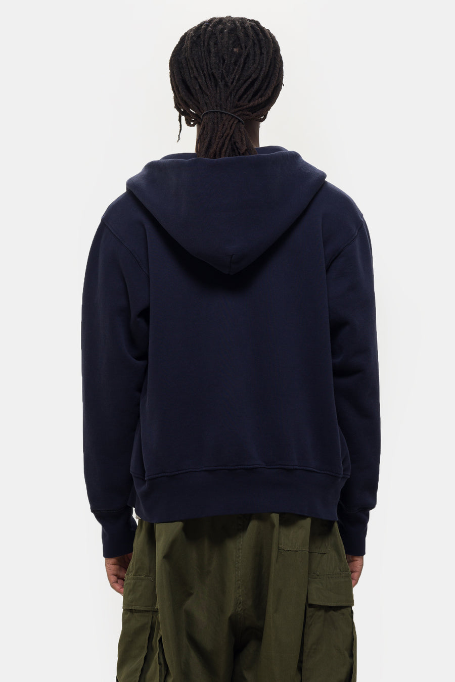 Les Tien Heavyweight Zip Hoodie in Navy - Notre