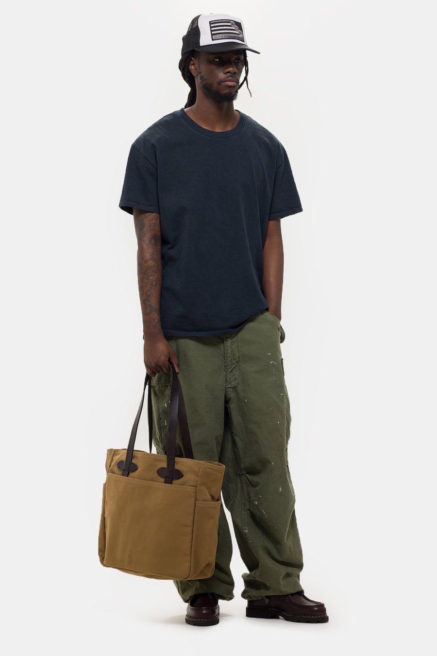 Les Tien Oversized T-Shirt in Faded Black - Notre