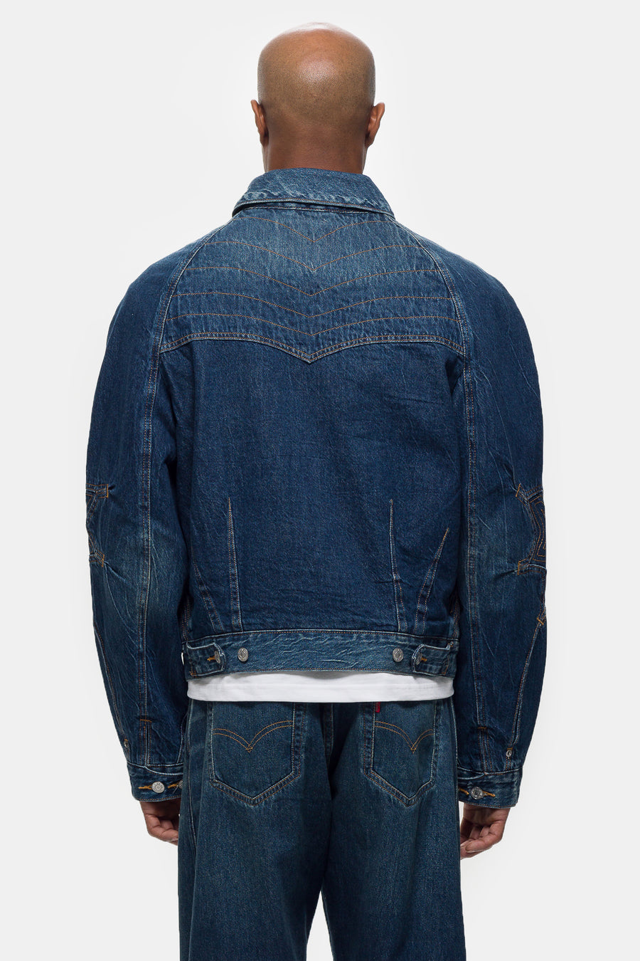 Kiko Kostadinov Denim Jacket in Medium Wash