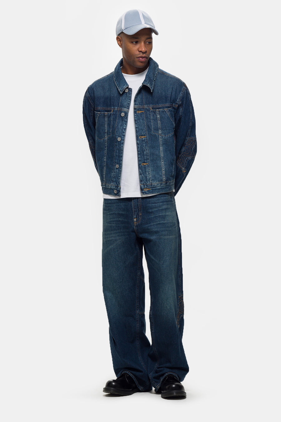 Kiko Kostadinov Denim Jacket in Medium Wash