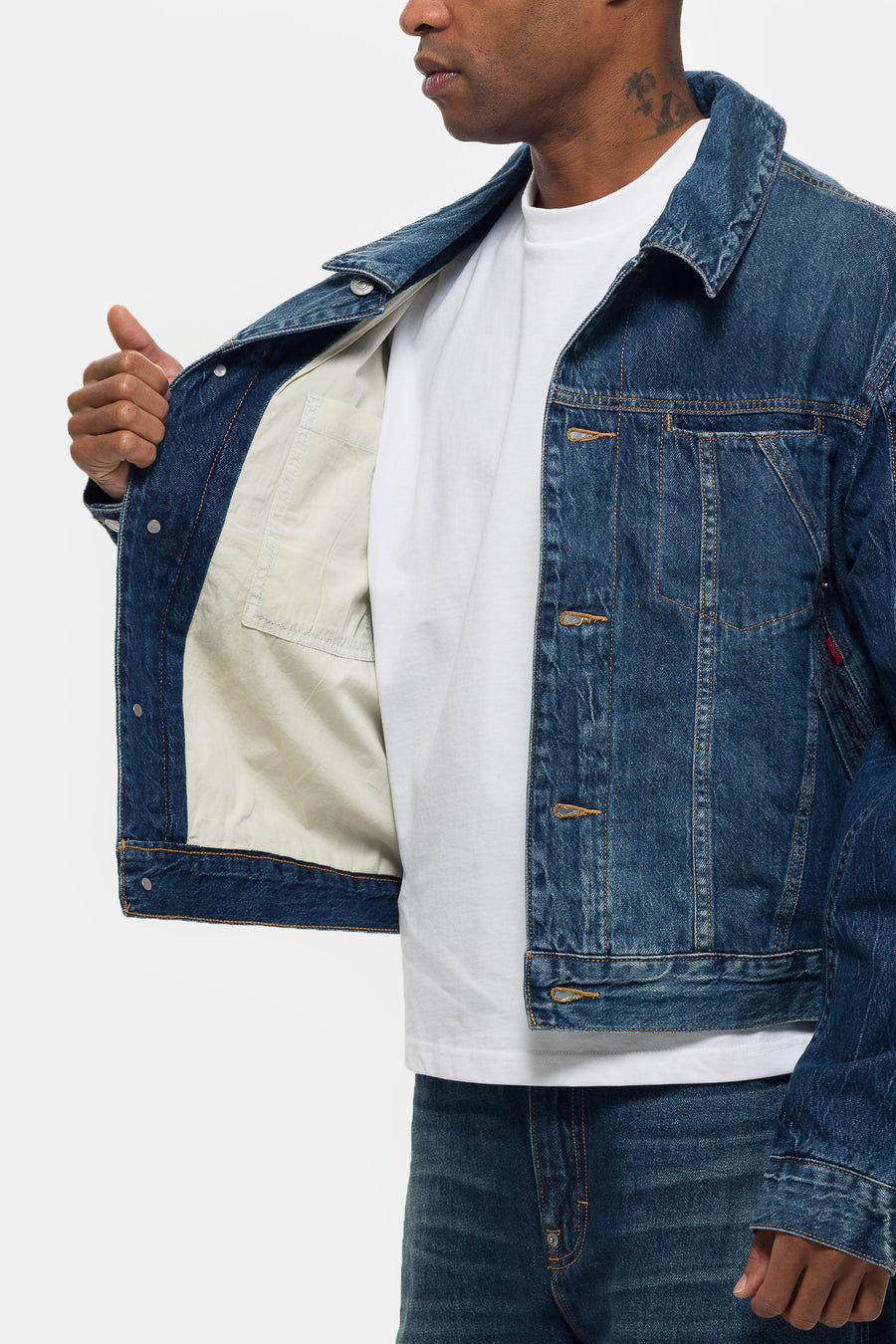 Kiko Kostadinov Denim Jacket in Medium Wash