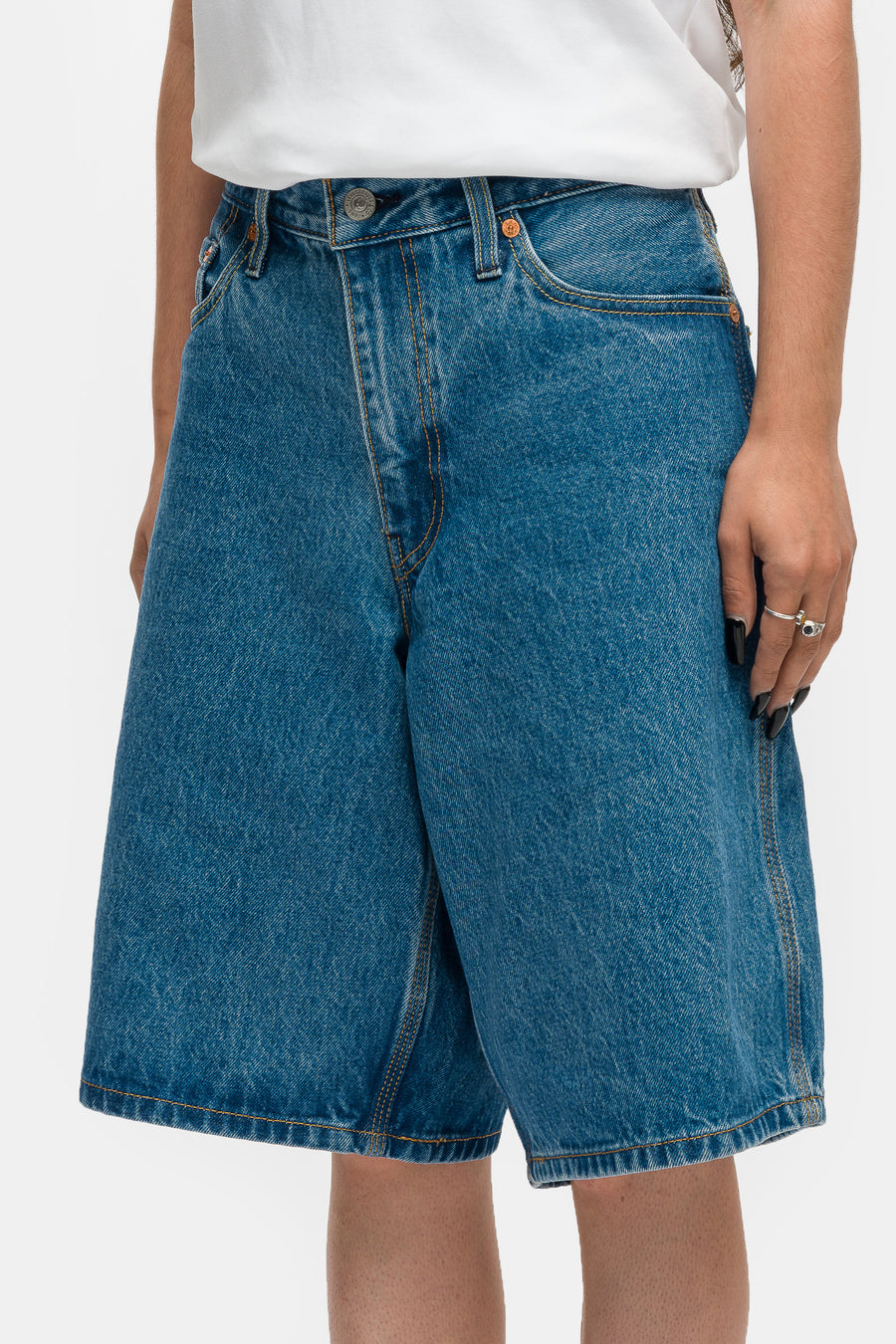 Levi's® Sky High Farm Goods Baggy Utility Short in Medium Wash - Notre