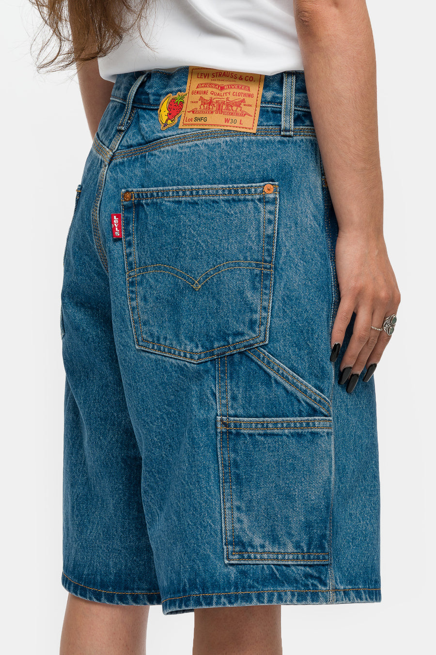 Levi's® Sky High Farm Goods Baggy Utility Short in Medium Wash - Notre