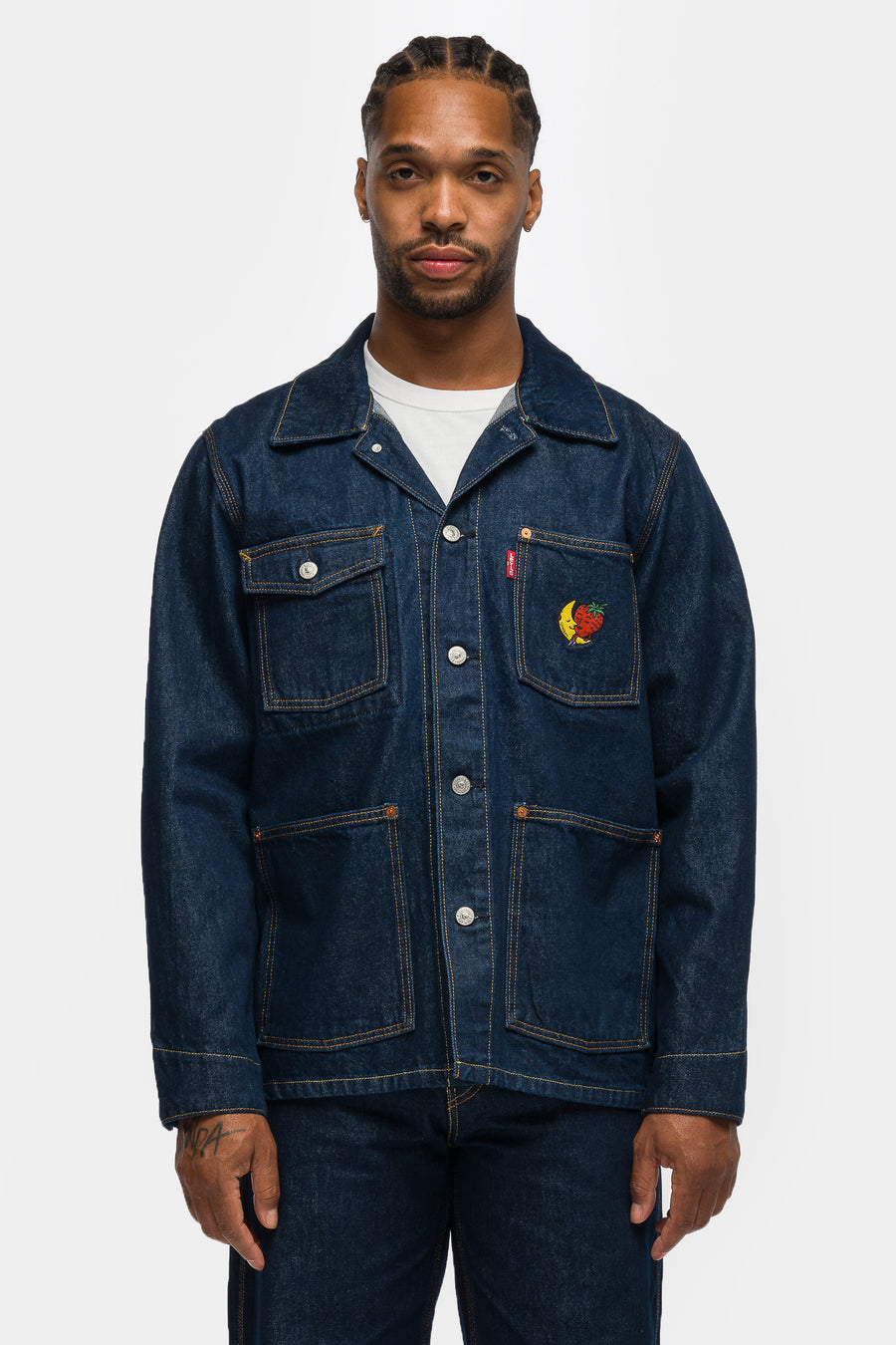 Sky High Farm Goods Chore Coat in Dark Wash