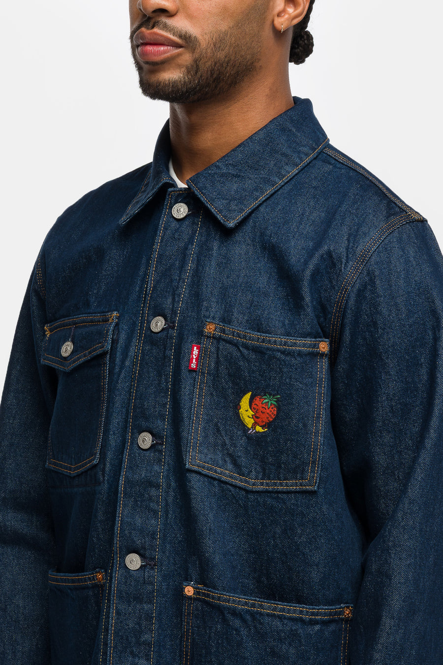 Sky High Farm Goods Chore Coat in Dark Wash