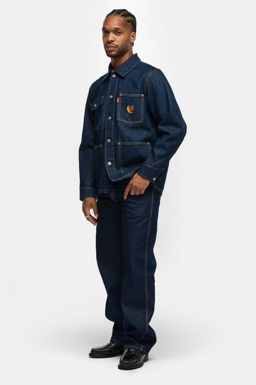 Sky High Farm Goods Chore Coat in Dark Wash