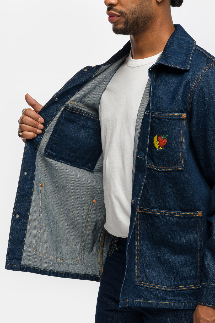 Sky High Farm Goods Chore Coat in Dark Wash