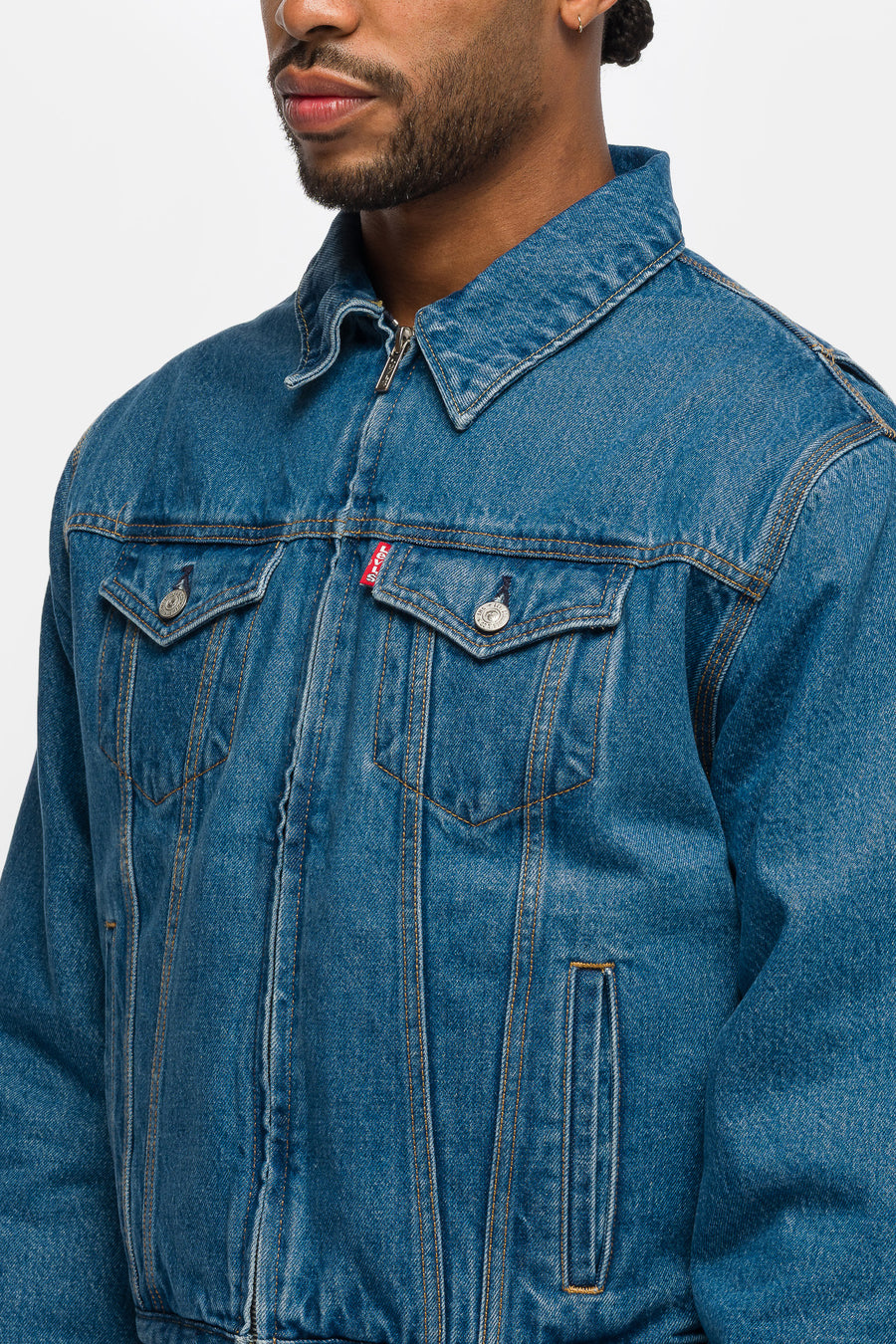 Sky High Farm Goods Trucker Jacket in Medium Wash