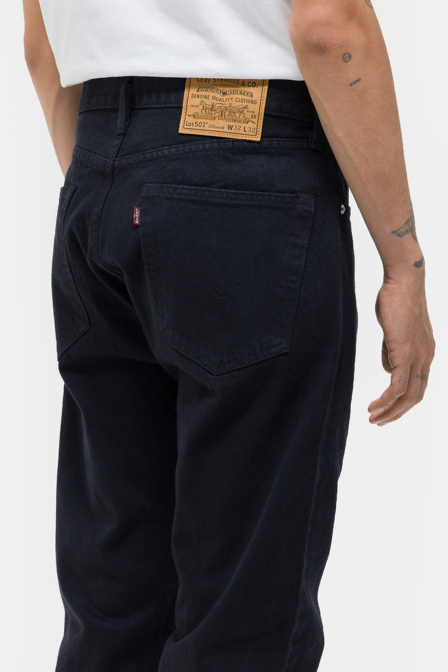 JJJJound Jean in Black Overdye 