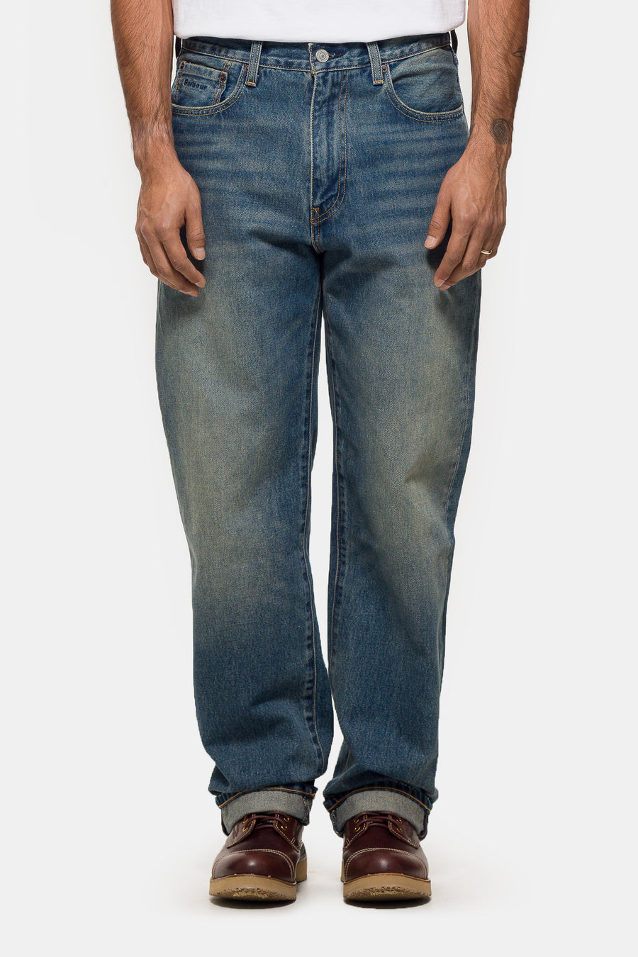 Barbour 568 Loose Jean in Dark Wash Denim