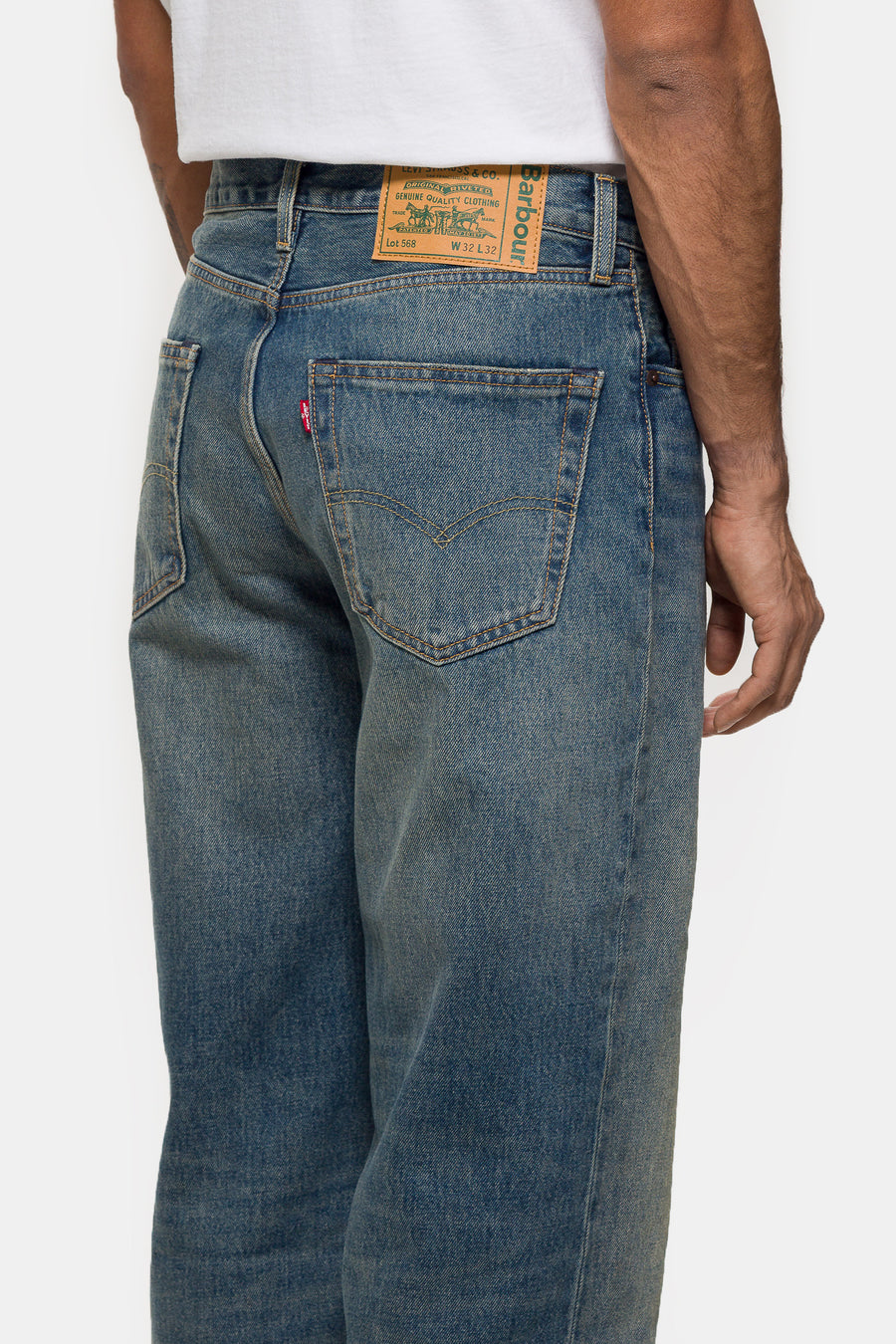 Barbour 568 Loose Jean in Dark Wash Denim