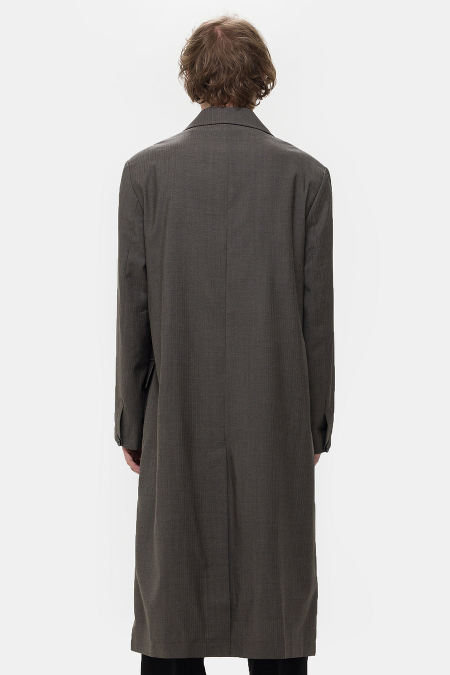 mfpen Evening Coat in Dark Taupe Herringbone - Notre