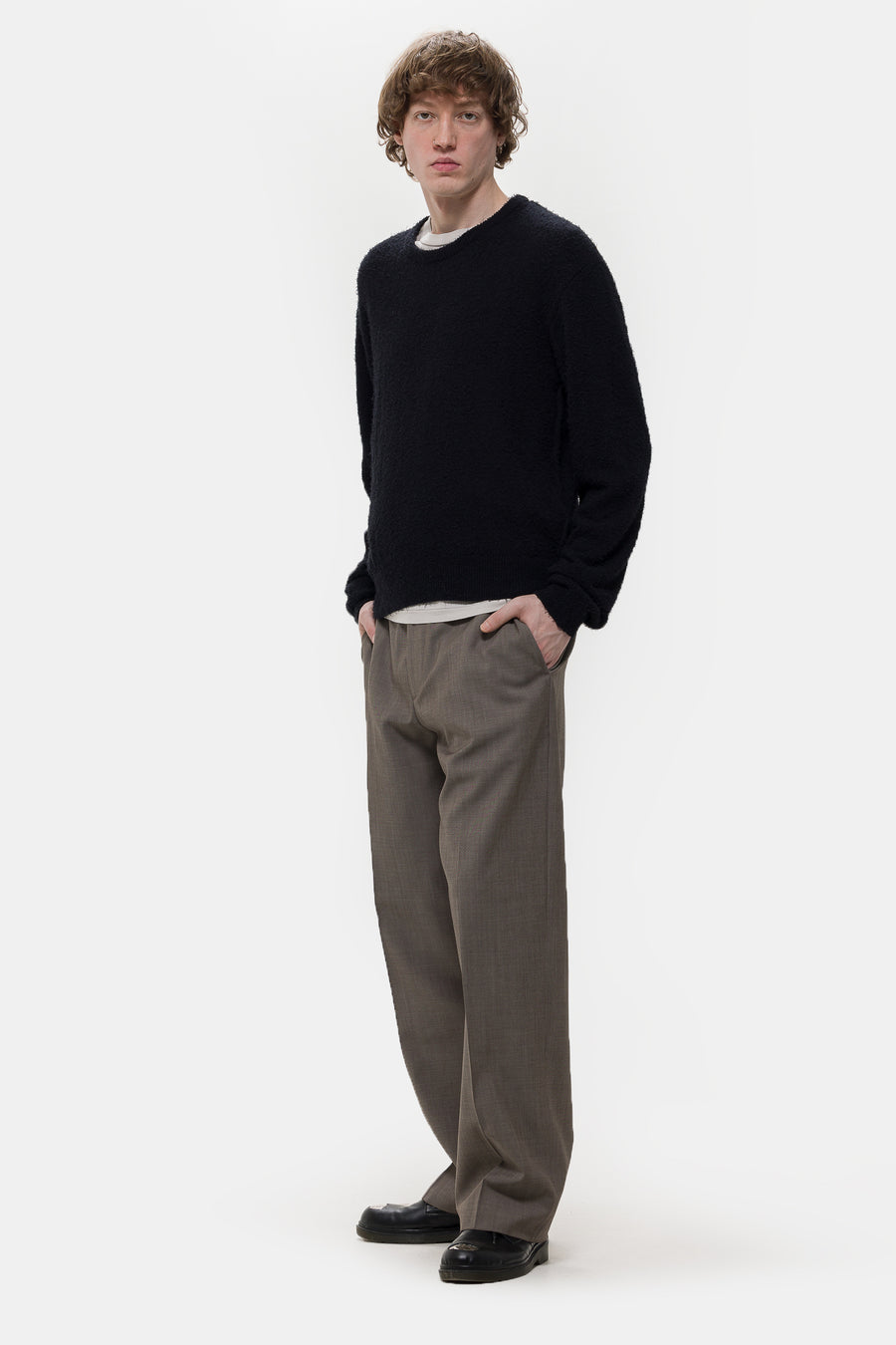 mfpen Study Trouser in Taupe Wool - Notre