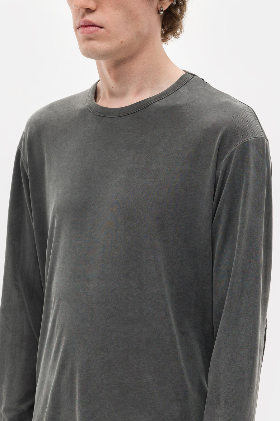 Tencel Long Sleeve T-Shirt in Grey