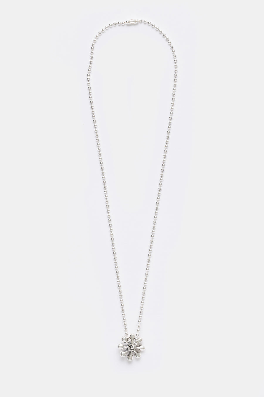 MAPLE Orbit Pendant and Ball Chain Necklace in Silver - Notre