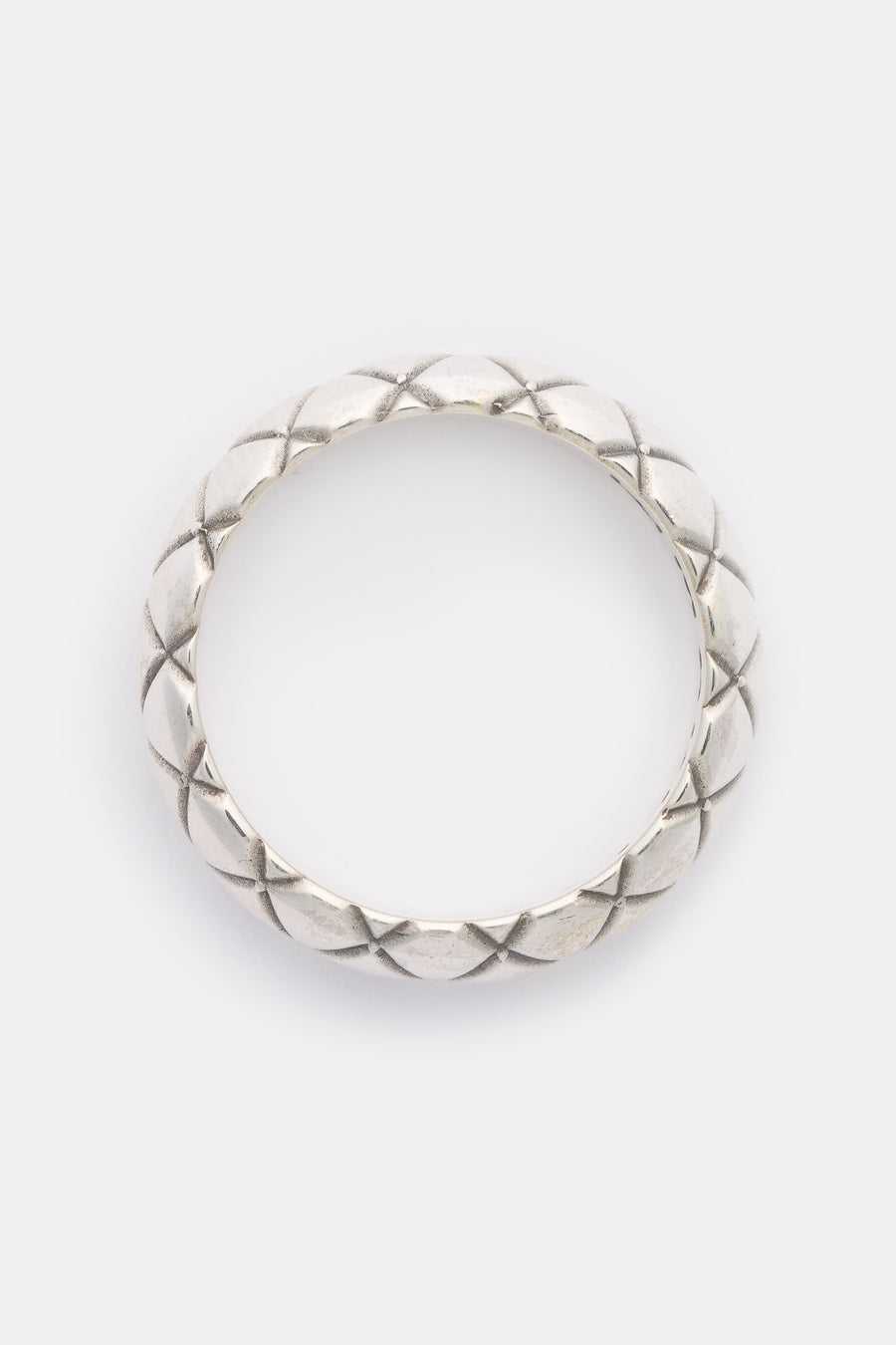 MAPLE Quilted Band Ring in Silver - Notre
