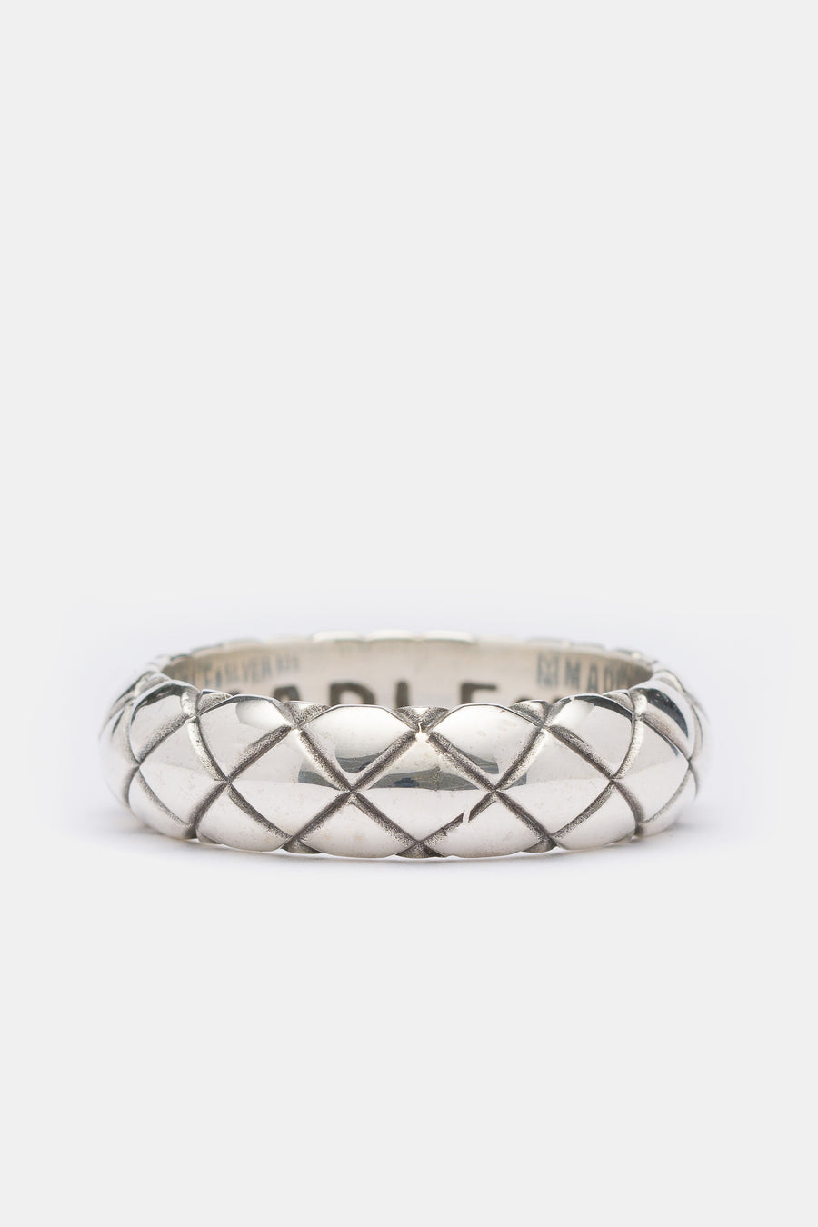 MAPLE Quilted Band Ring in Silver - Notre