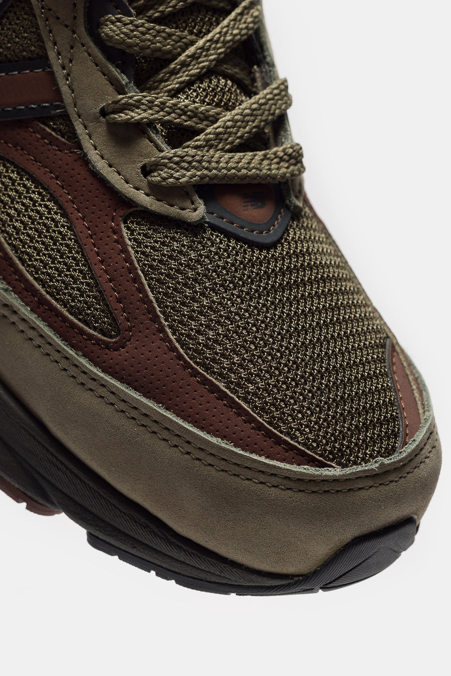 Made in USA 990 V6 Sneaker in Dark Camo/Rich Oak/Black Cement