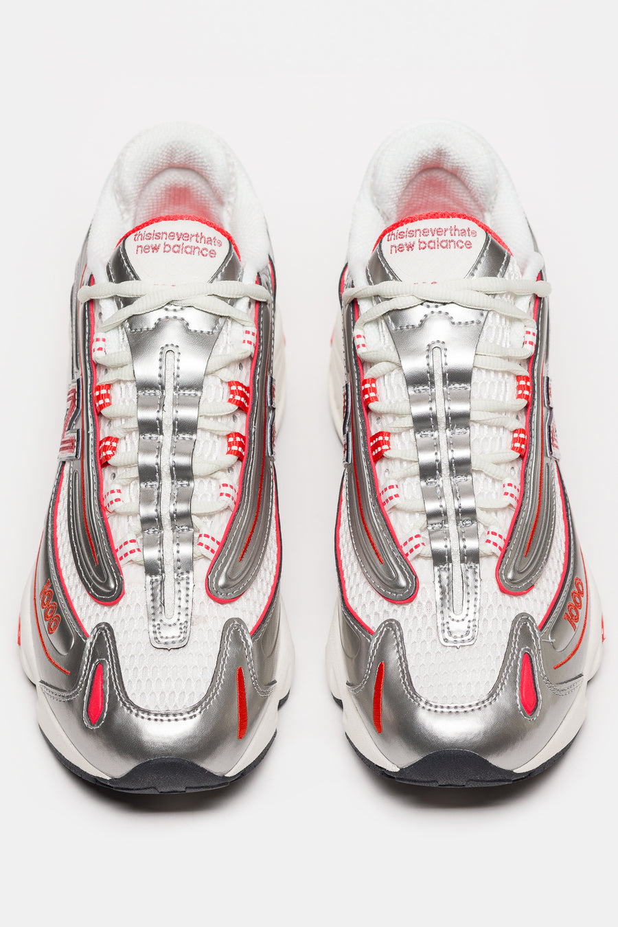New Balance Thisisneverthat 1000 Sneaker in Silver/Valiant Poppy - Notre