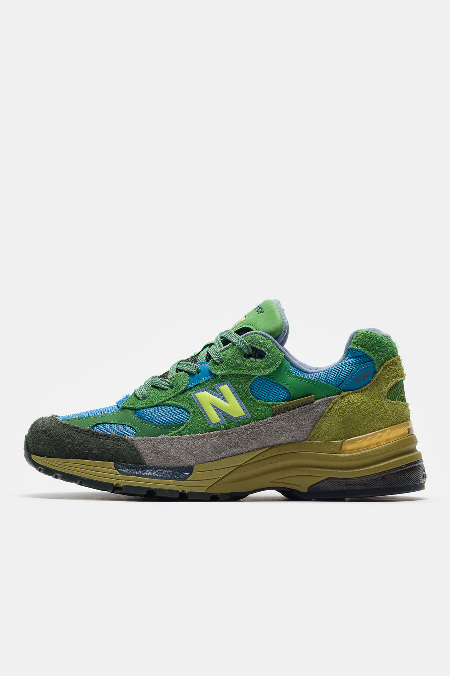 New Balance Salehe Bembury Made in USA 992 Sneaker in Green/Blue - Notre
