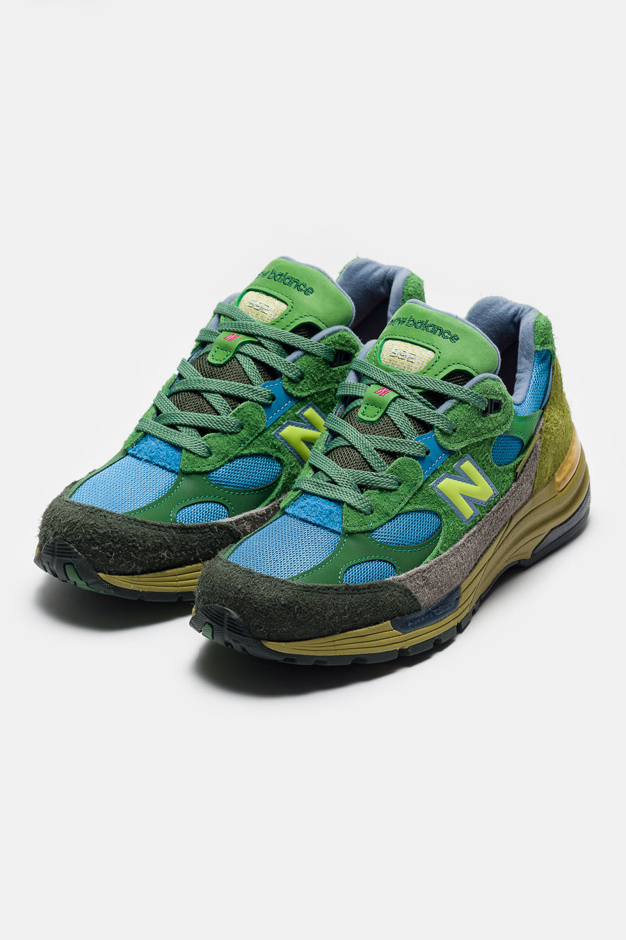 New Balance Salehe Bembury Made in USA 992 Sneaker in Green/Blue - Notre