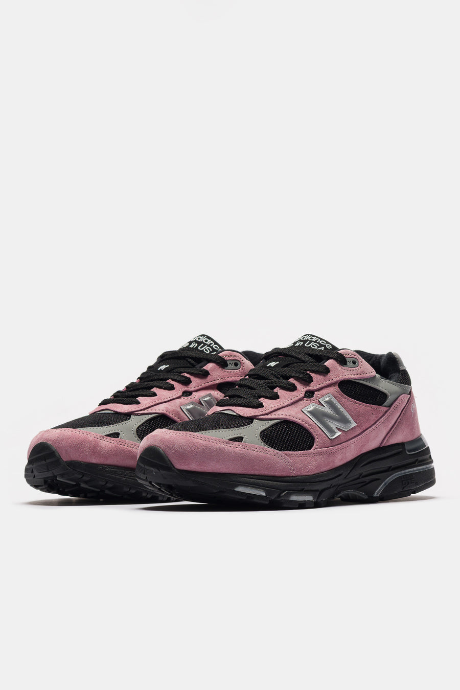 New Balance Made in USA 993 Sneaker in Pink Taffy/Black/Slate Grey - Notre